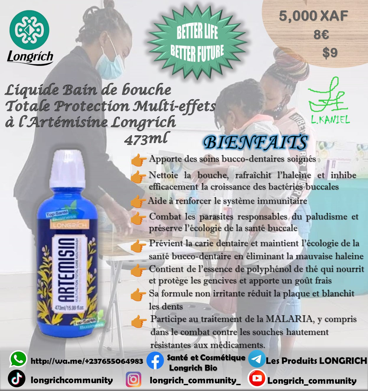 Soins Buccaux-Dentaires à base d’Artemisine Gamme Longrích