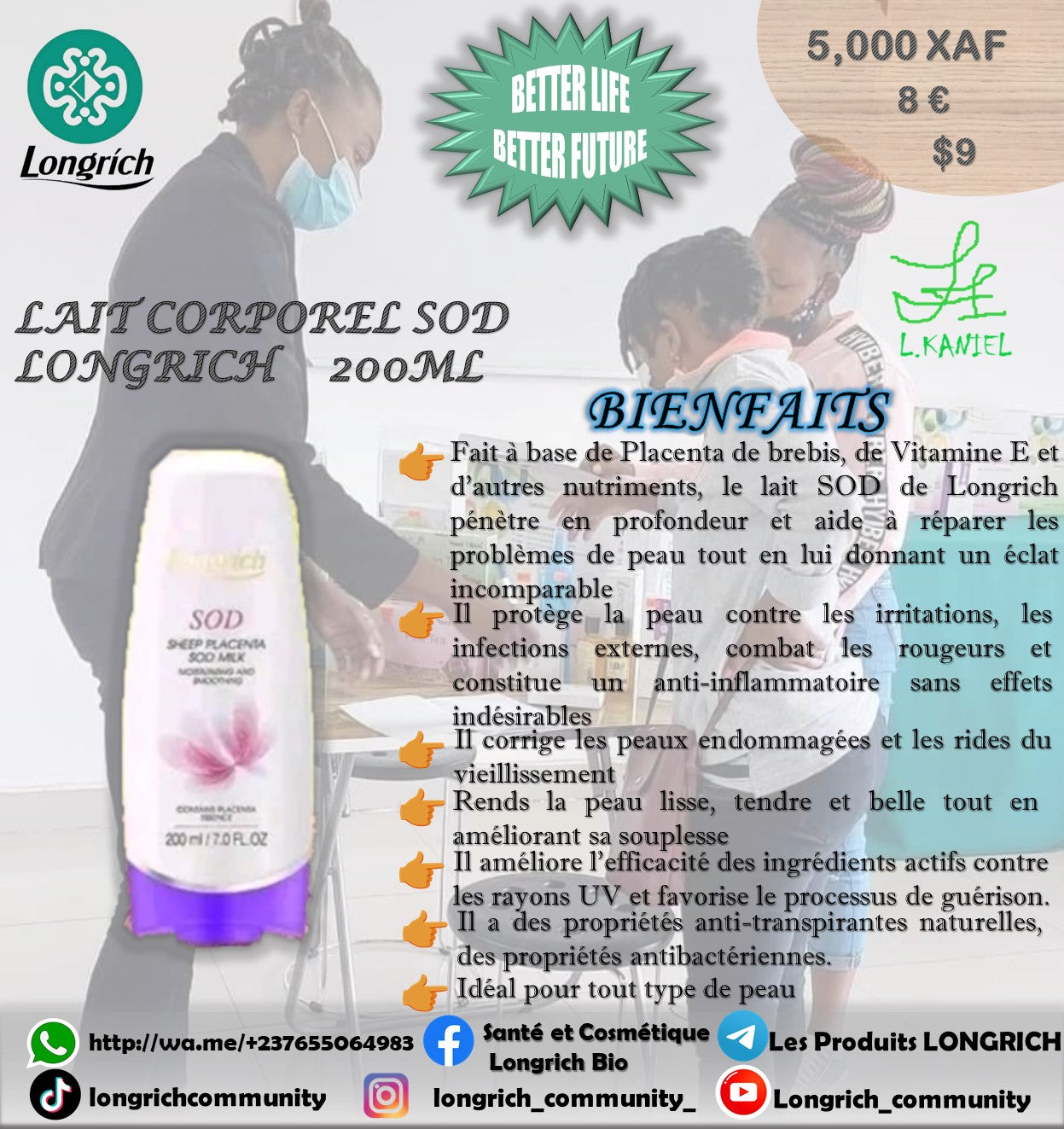 Peau Sans Tâches et Éclatante de Beauté Gamme Longrích