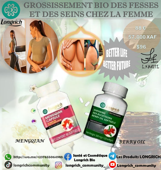 Grossissement Bio des Fesses et Seins Gamme Longrích