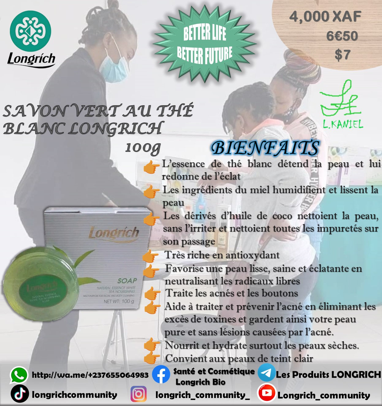 Peau Sans Tâches et Éclatante de Beauté Gamme Longrích