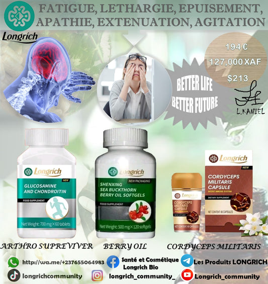 Fatigue, Léthargie, Épuisement, Apathie, Exténuation, Agitation Traitement Longrích
