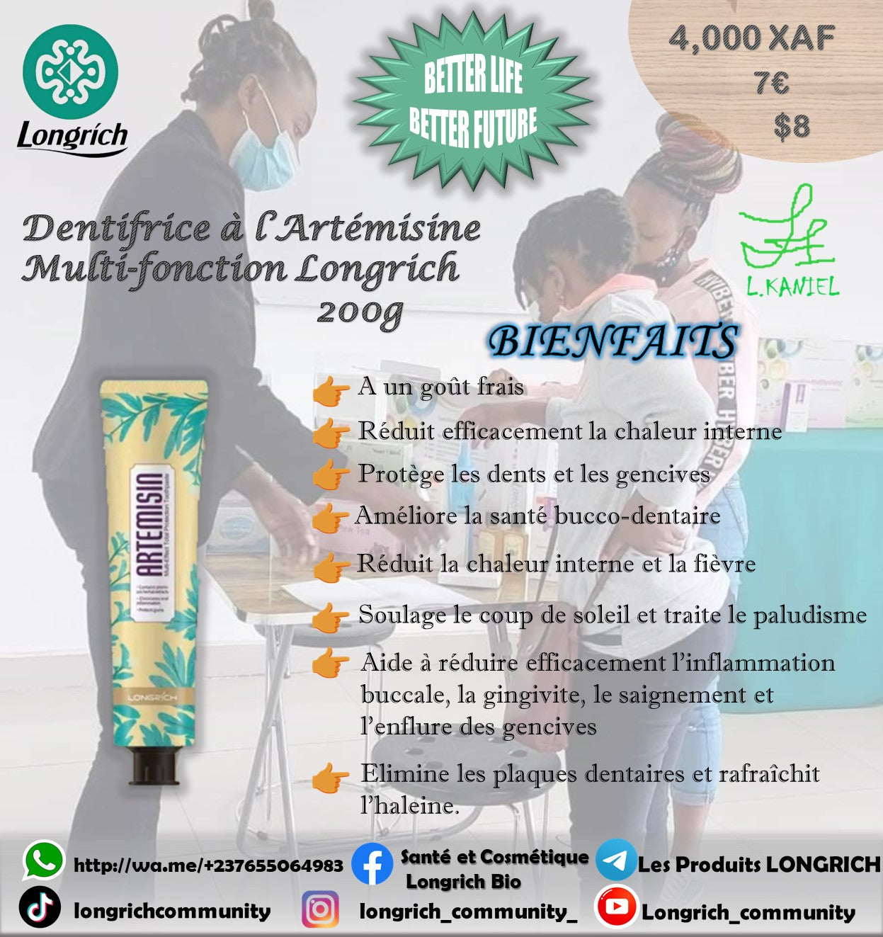 Soins Buccaux-Dentaires à base d’Artemisine Gamme Longrích