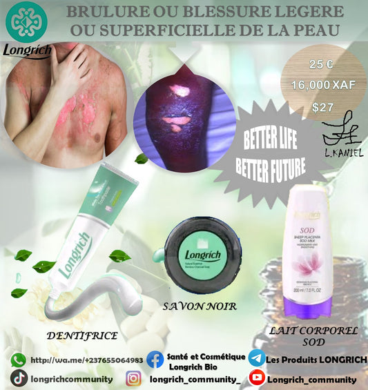 Brûlures et Blessures légères de la Peau Traitement Longrích